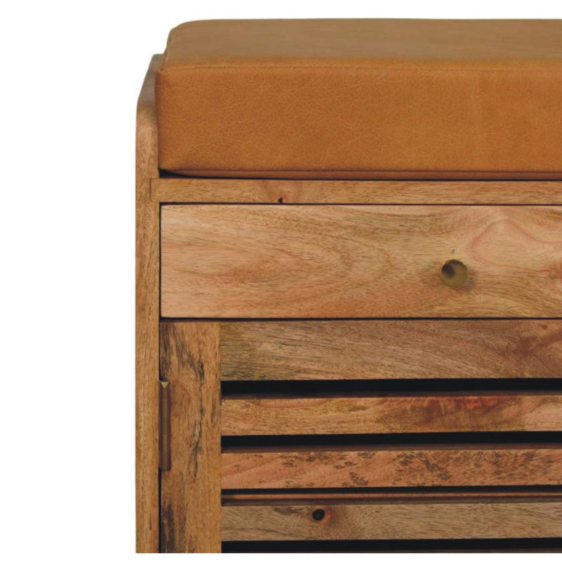 Shutter Shoe Rack With 2 Drawers - Beige