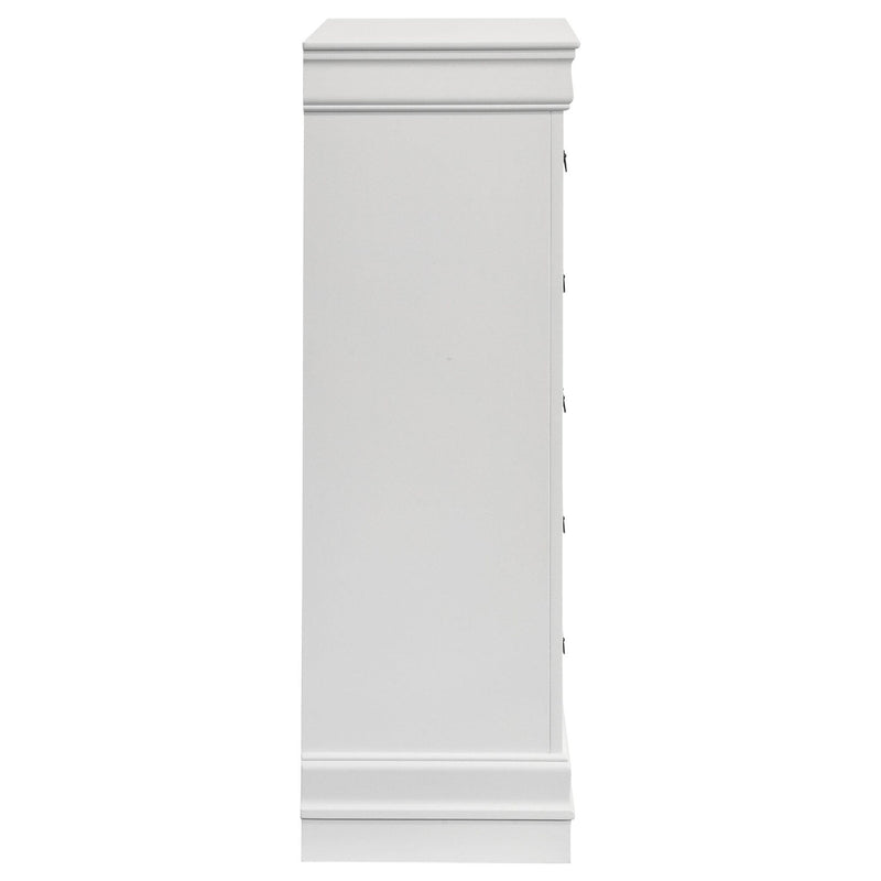Louis Philippe 5-drawer Bedroom Chest White