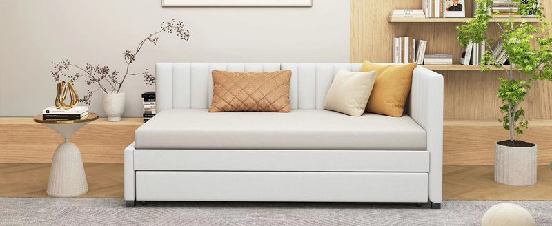 Upholstered Daybed, Sofa Bed Frame, No Box Spring Needed