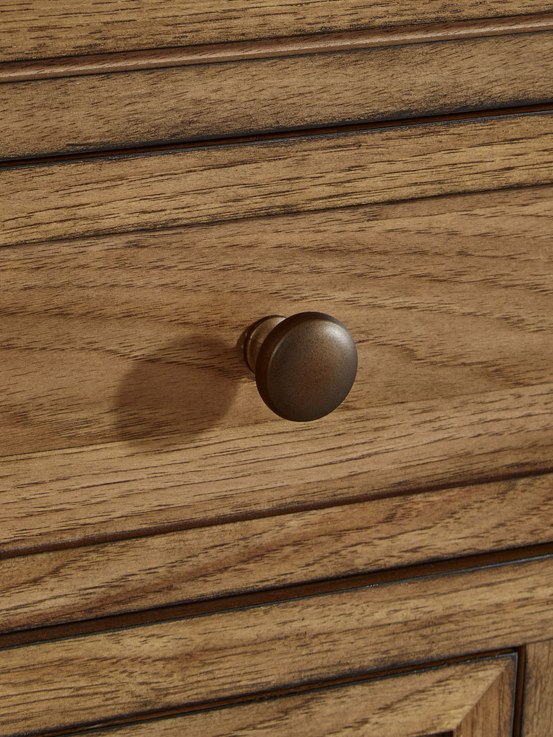 Sharlance - Three Drawer Night Stand - Brown