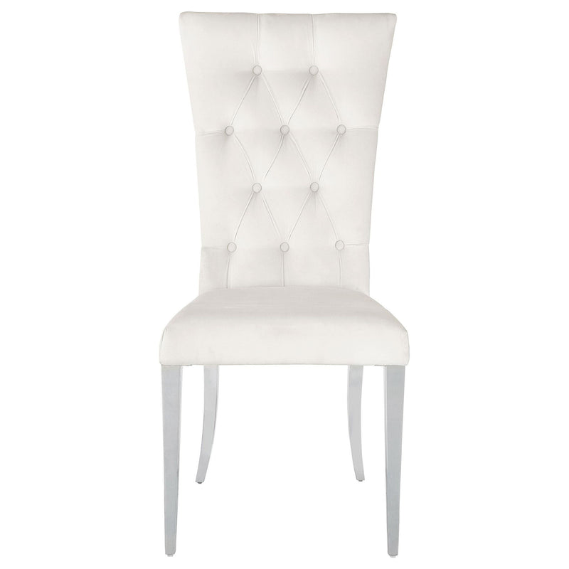Kerwin Velvet Upholstered Dining Side Chair White (Set of 2)