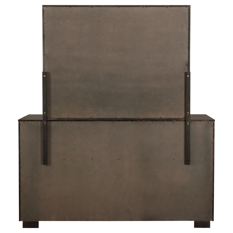Prescott - 8 Drawer Dresser With Mirror - Smoked Peppercorn Brown