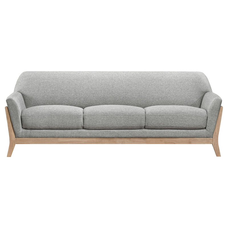 Vaughn 3-piece Fabric Upholstered Flared Arm Sofa Set Grey