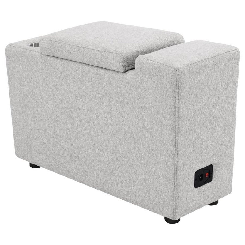 Collins - Upholstered Modular Storage Console - Gray