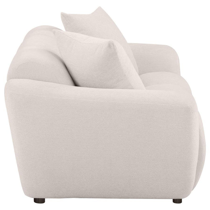 Destino - Chenille Upholstered Splayed Arm Loveseat - Greige