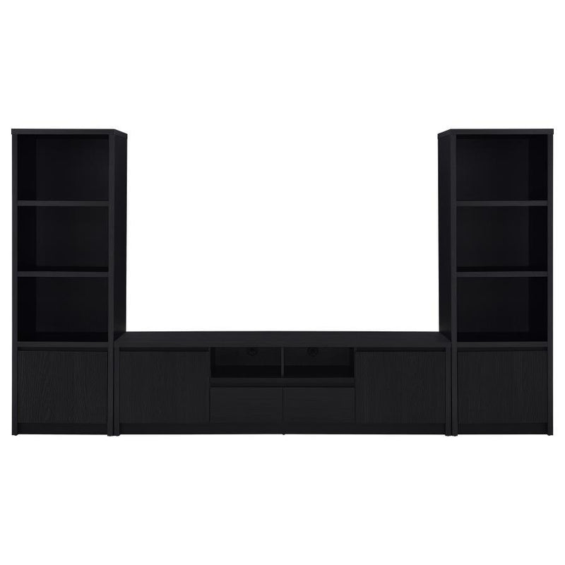 Winfield - 3-Sheld Media Tower Entertainment Pier - Black