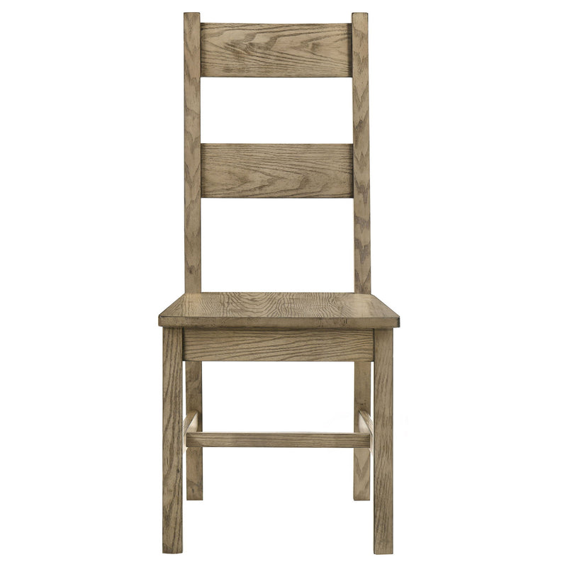 Cressley - 5 Piece Dining Set With Ladder Back Chairs - Light Oak