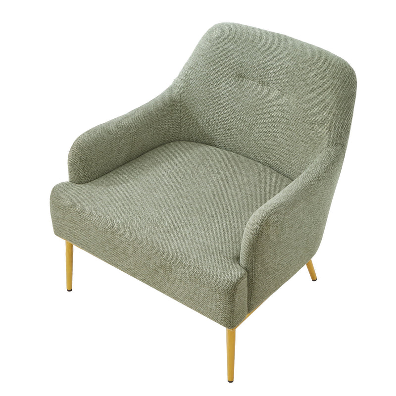 Modern Elegance Accent Chair With Curved Backrest
