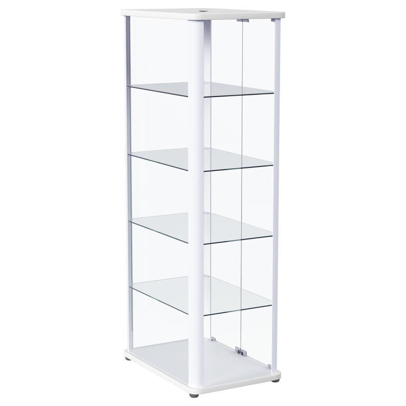Aero - 5-Shelf Display Curio Cabinet With Led Lighting