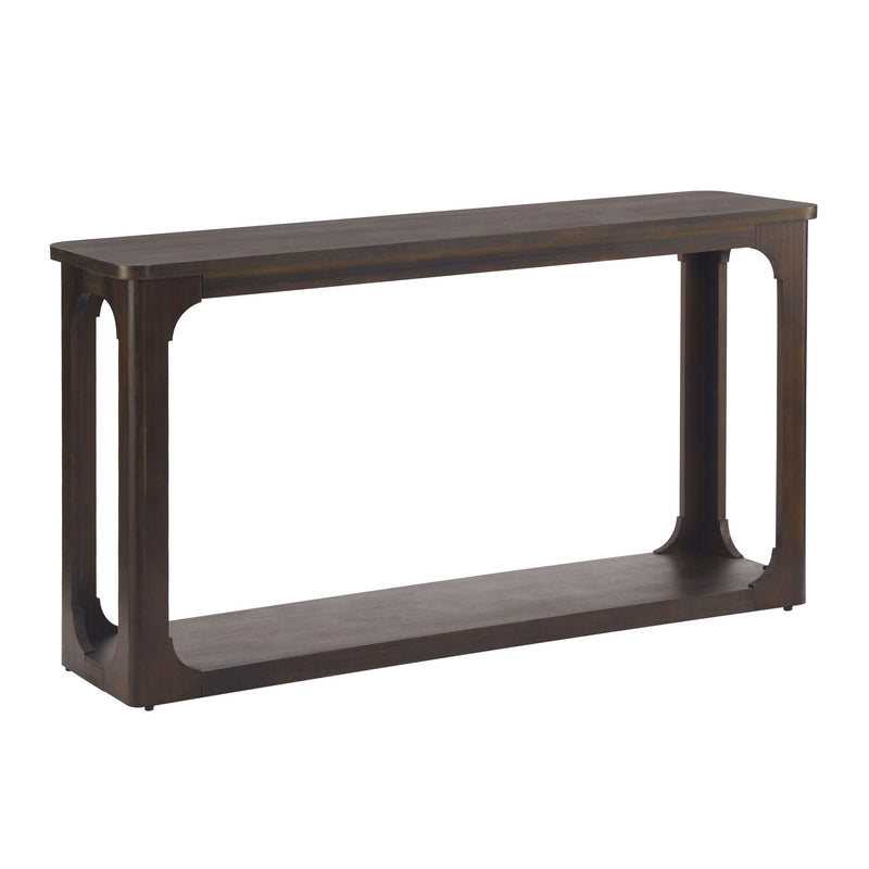Console Table With Open Arch Cutouts For Living Room Hallway - Espresso