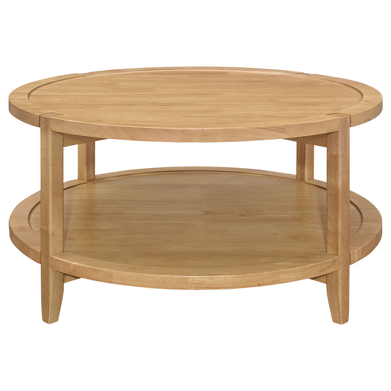 Elliott - 2 Piece Round Coffee And End Table Set - Maple
