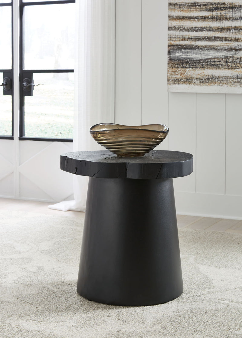 Wimbell - Round End Table - Black