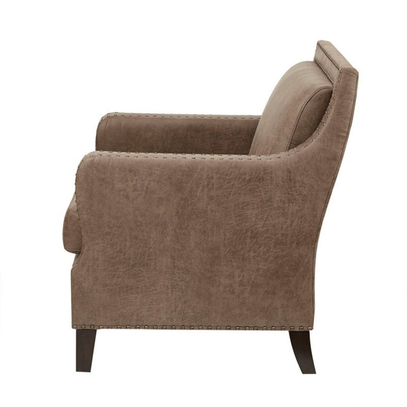 Shasta - Accent Chair With And Nail Buttons - Brown