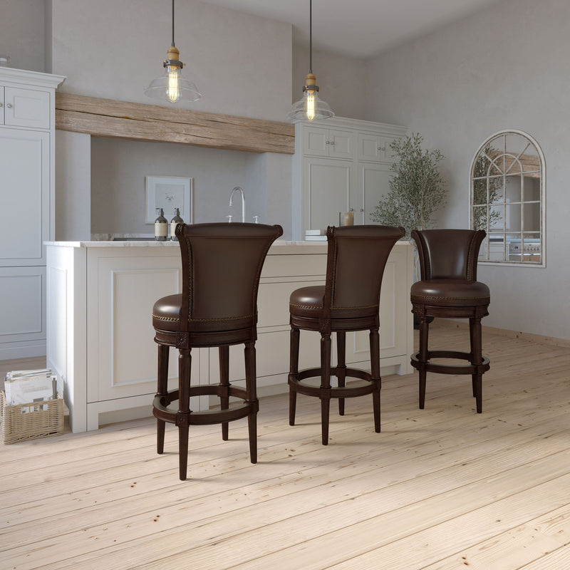 Swivel Barstool With High-Back