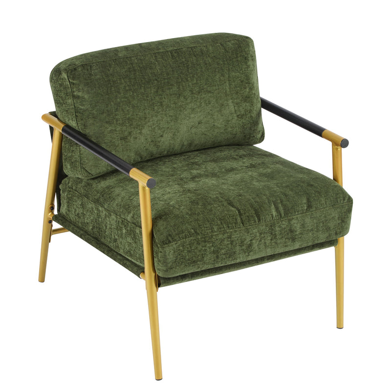Modern Accent Chair With Cushions, Cozy Seating