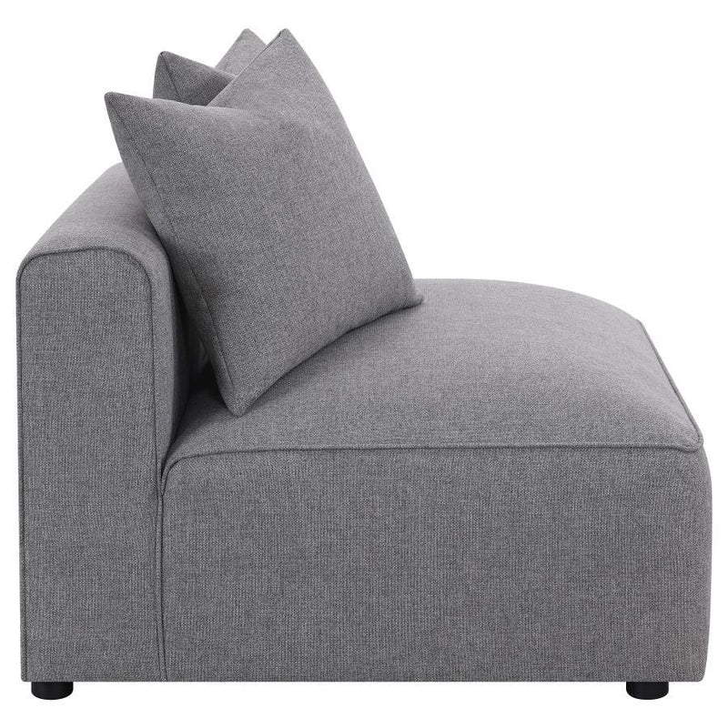 Jennifer - Upholstered Armless Chair - Gray