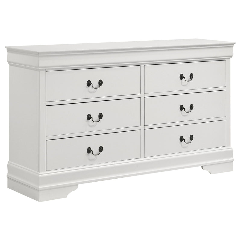Mckee - 4 Piece Queen Bedroom Set, Includes Bed, Nightstand, Dresser And Mirror - White