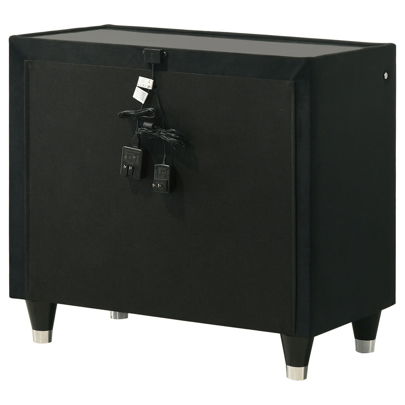 Mika - 2 Drawer LED Nightstand With USB