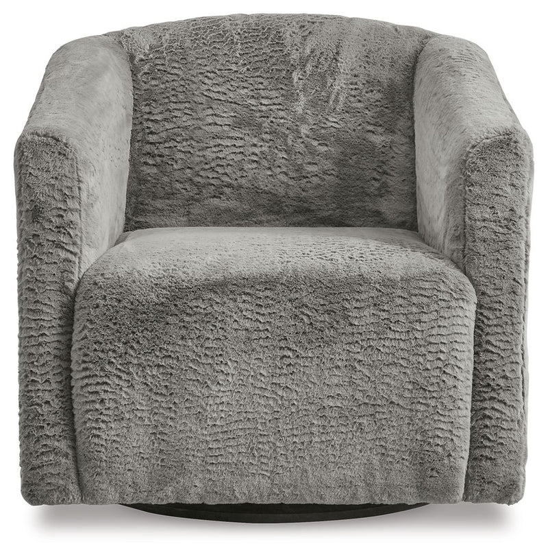 Bramner - Swivel Accent Chair - Charcoal