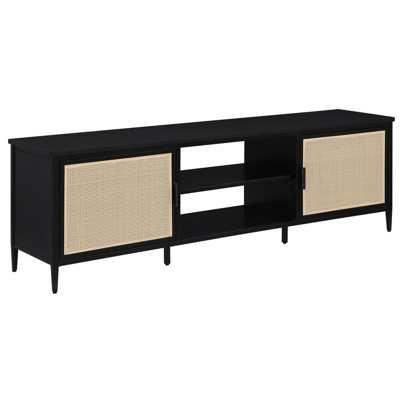 Amherst - 70" 2-Door Metal TV Stand Media Console - Black