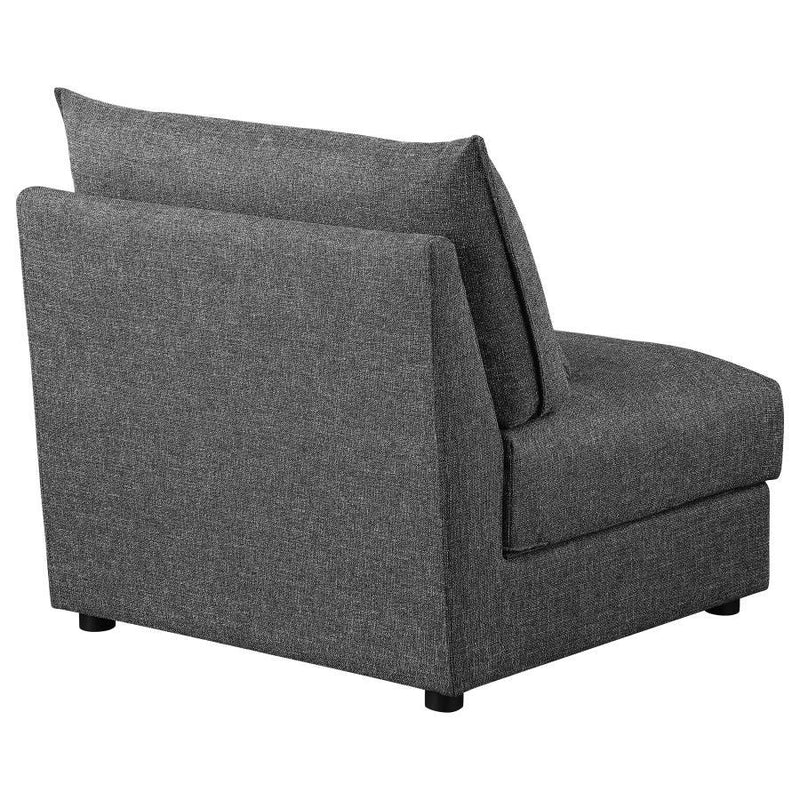 Sasha - Upholstered Armless Chair - Barely Black