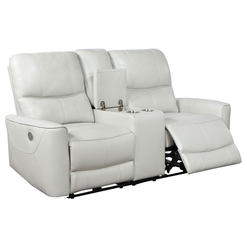 Amberly - 3 Piece Power Reclining Sofa Set - Light Gray