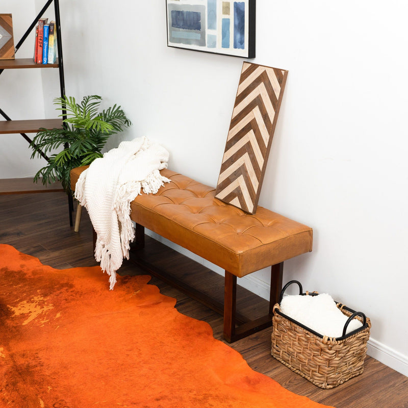 Cameron - Bench - Brown / Tan