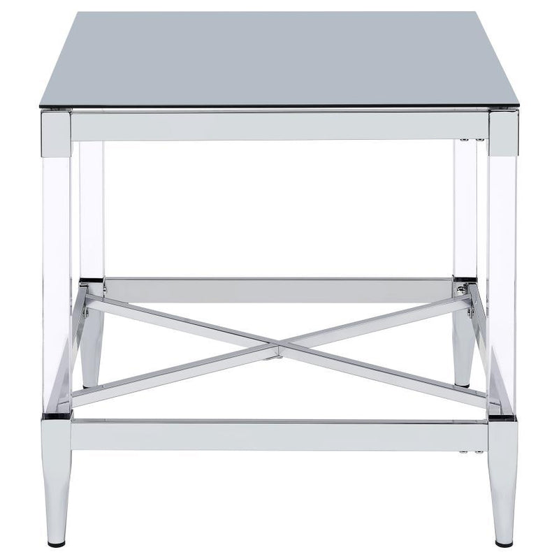 Lindley - Square Tempered Mirror Acrylic Table