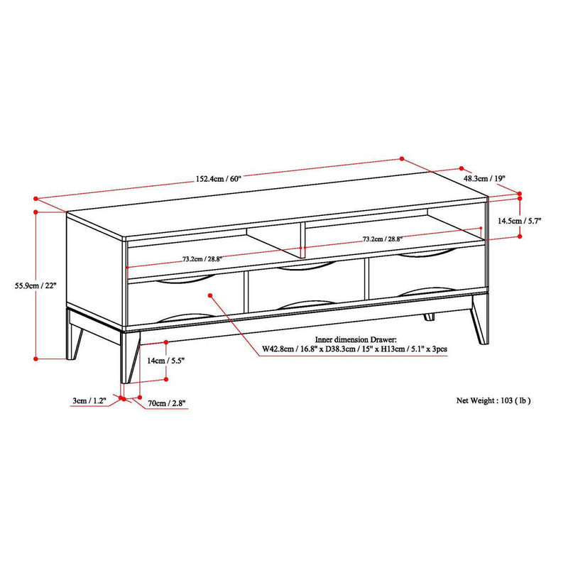 Harper - Handcrafted TV Media Stand