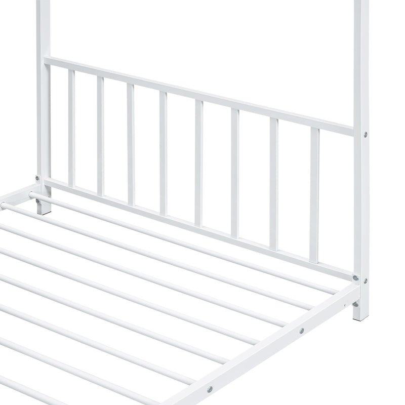 Metal House Platform Bed With Modern Design And Durable Frame