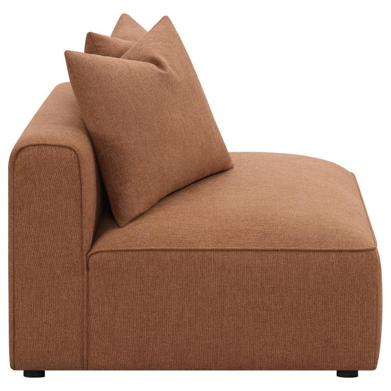 Jennifer - Upholstered Armless Chair - Terracotta