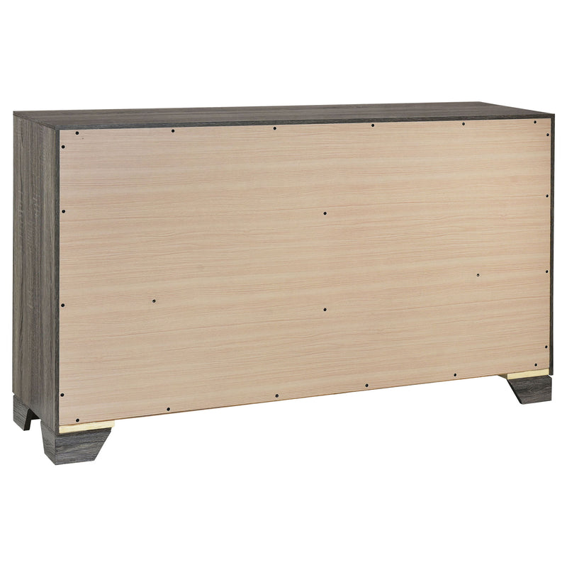 Funston - 6 Drawer Dresser Cabinet - Brown Oak