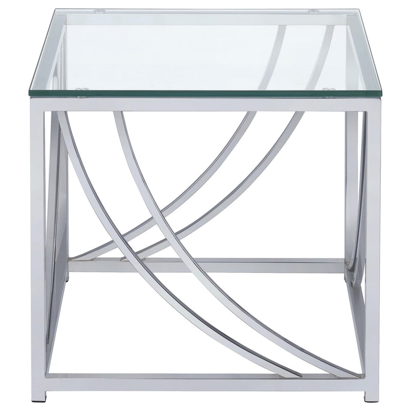 Kempton - 2 Piece Coffee And End Table Set - Chrome