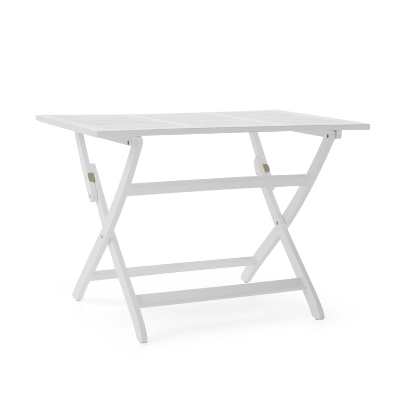 Blissique - Outdoor Foldable Wood Dining Table With Slat Design
