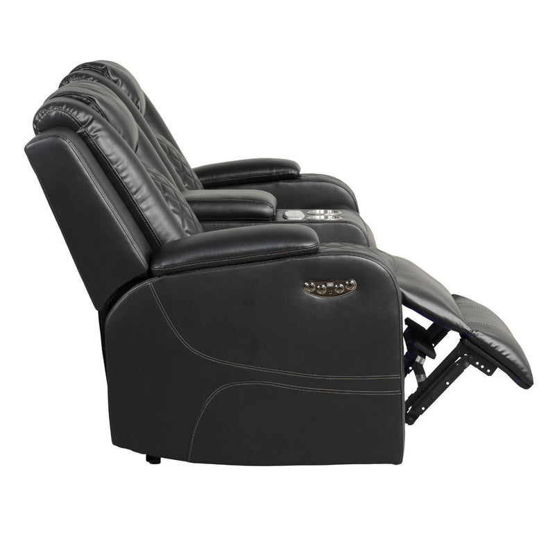 Benz - Power Reclining Loveseat With LED Lighting And Built In USB