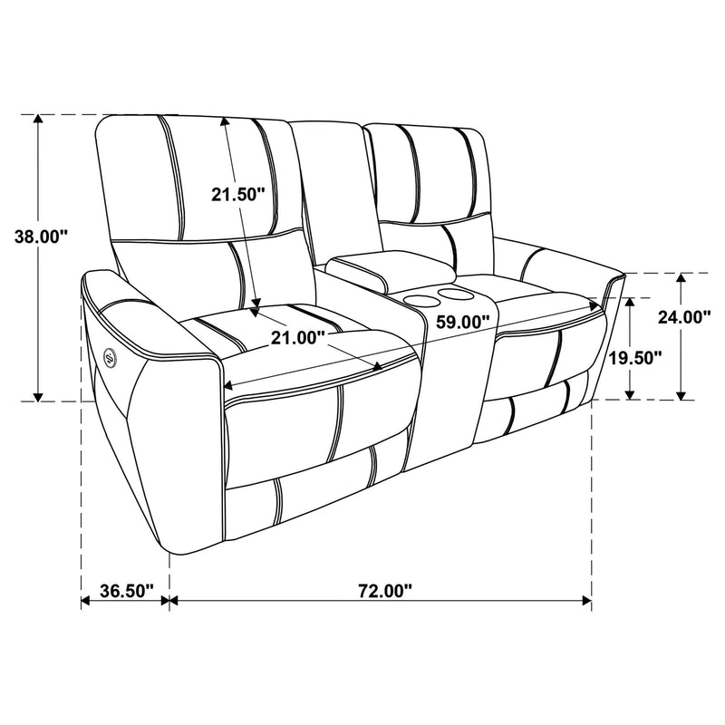 Amberly - 3 Piece Power Reclining Sofa Set - Light Gray