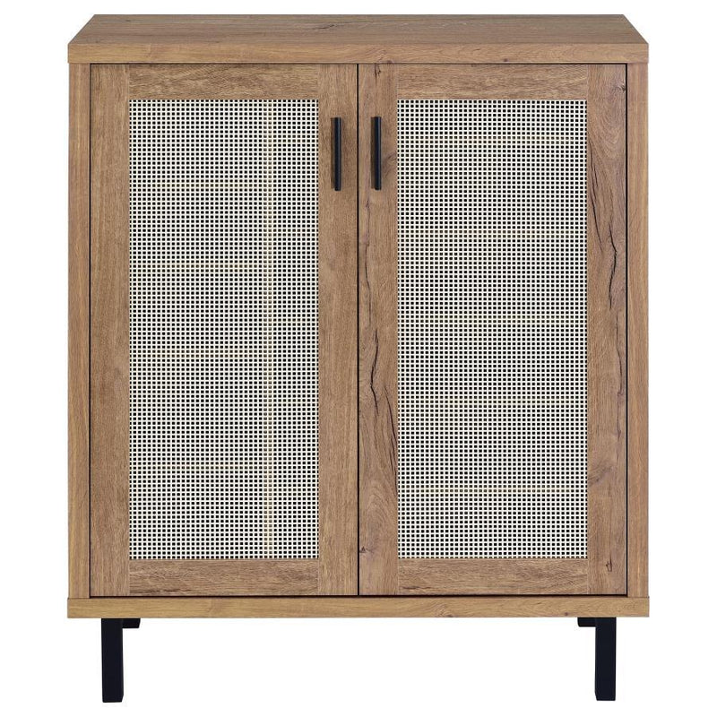 Teller - 2-Door Shoe Storage Cabinet - Natural Oak