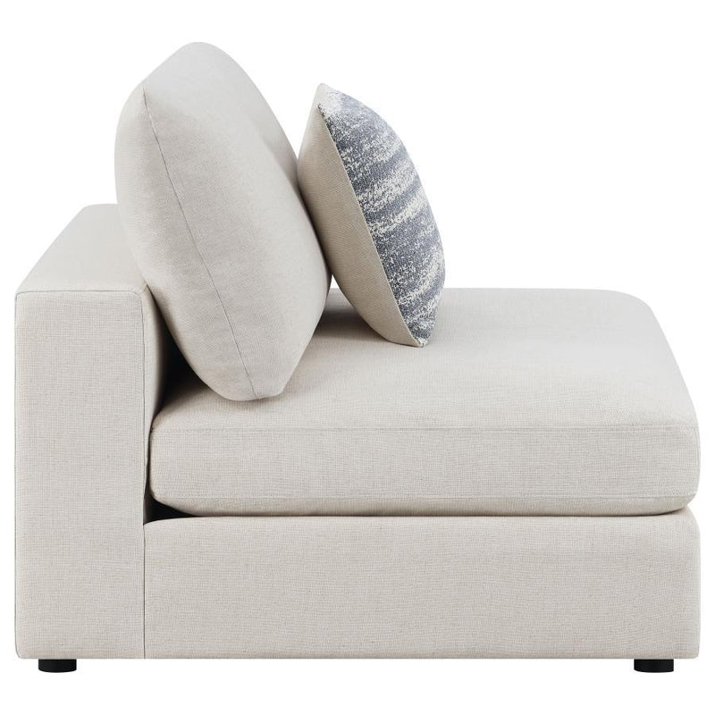 Serene - Upholstered Armless Chair - Beige