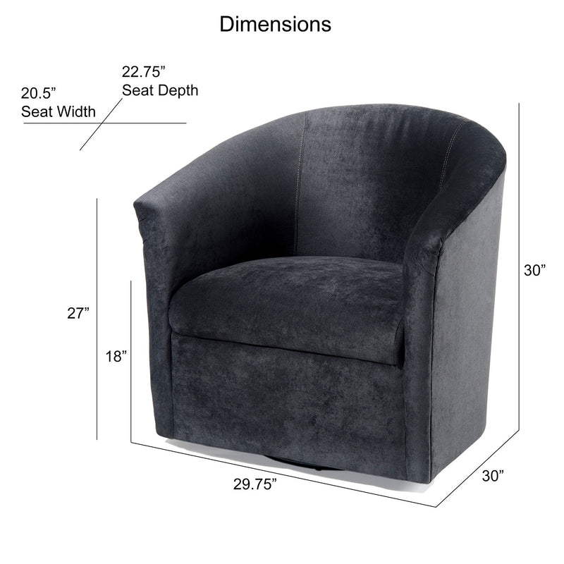 Eden - Swivel Chair With Upholstery And Hardwood Frame