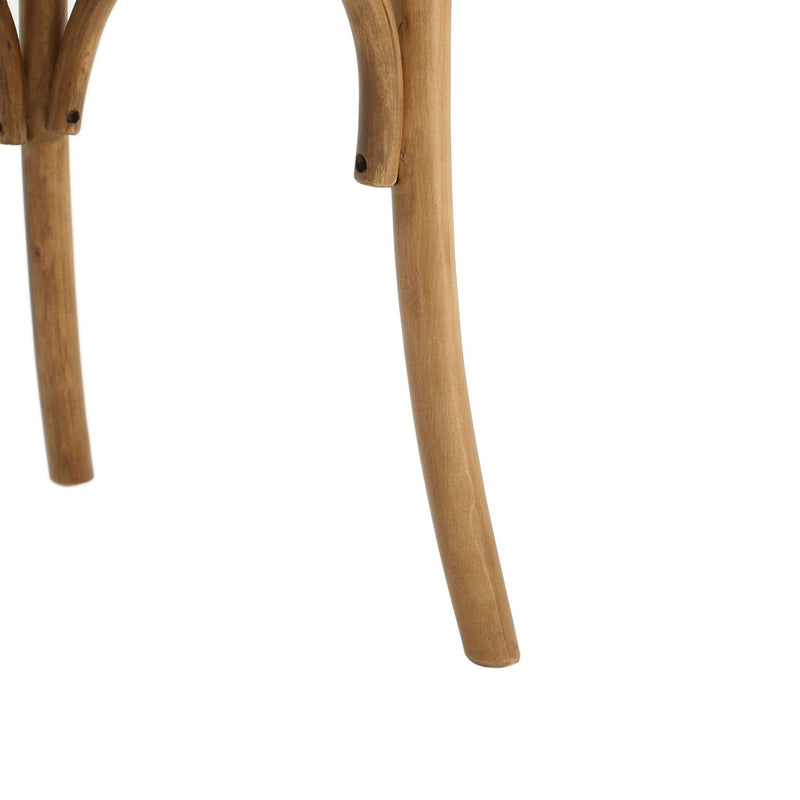 Oval Dining Table Set With 4 Birch Rattan Chairs - Brown / Light Brown