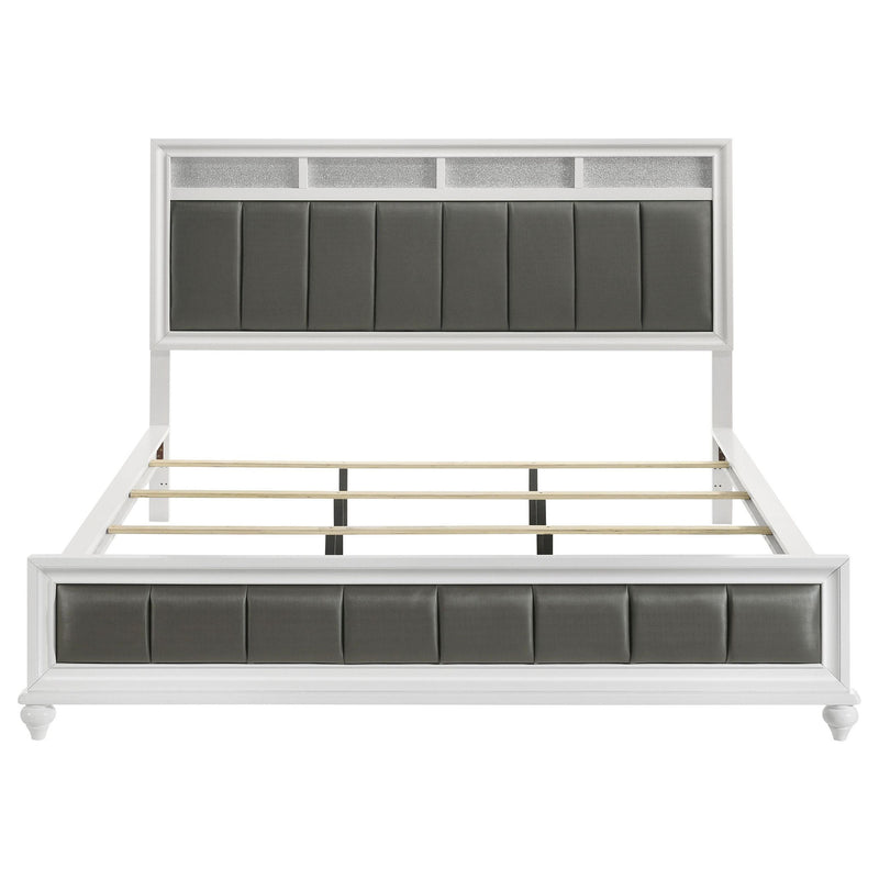 Barzini Wood California King Panel Bed White