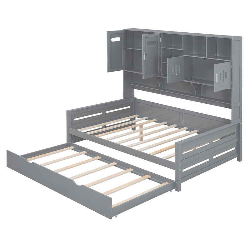 Daybed & All-In-One Cabinet And Shelf