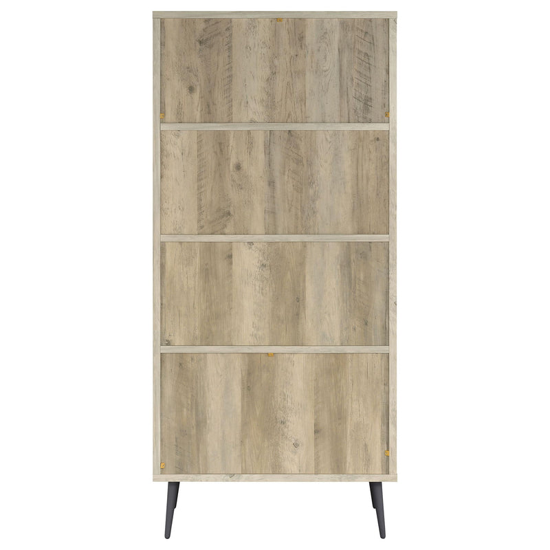 Maeve 70-inch 3-shelf Bookcase with Drawers Distressed Pine