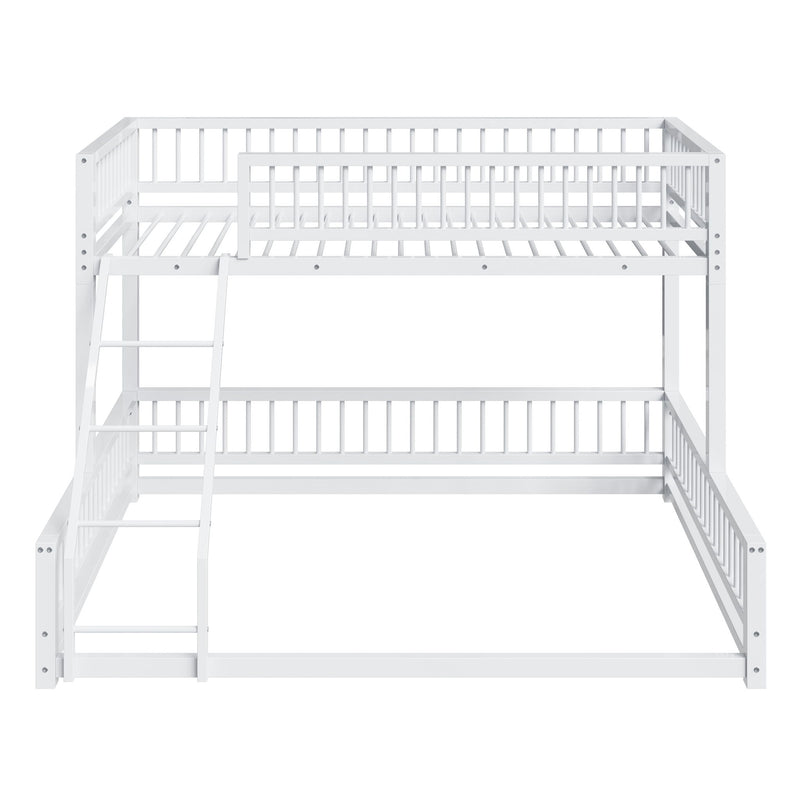 Bunk Bed With Ladder And Safety Guardrails