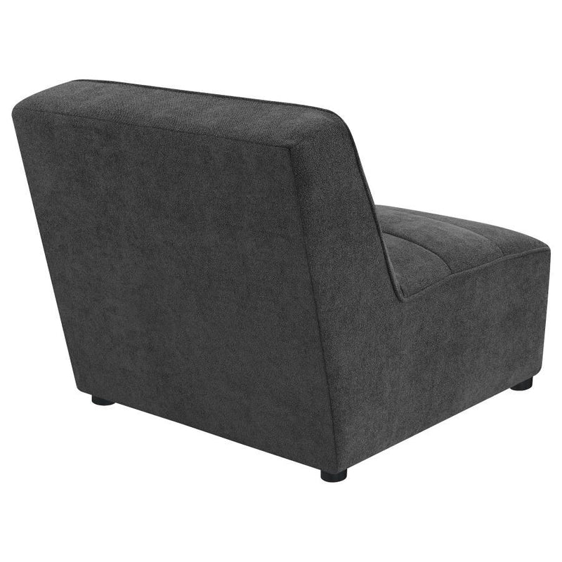 Sunny - Upholstered Armless Chair - Dark Charcoal