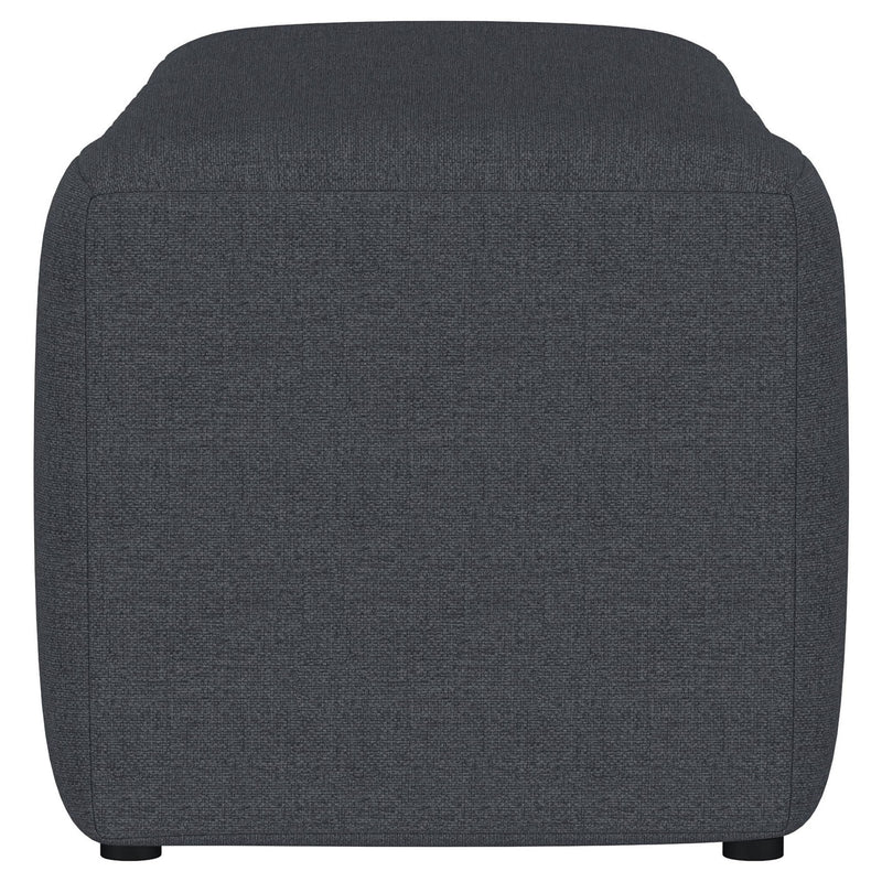 Summer Fabric Upholstered Tufted Accent Bench Charcoal