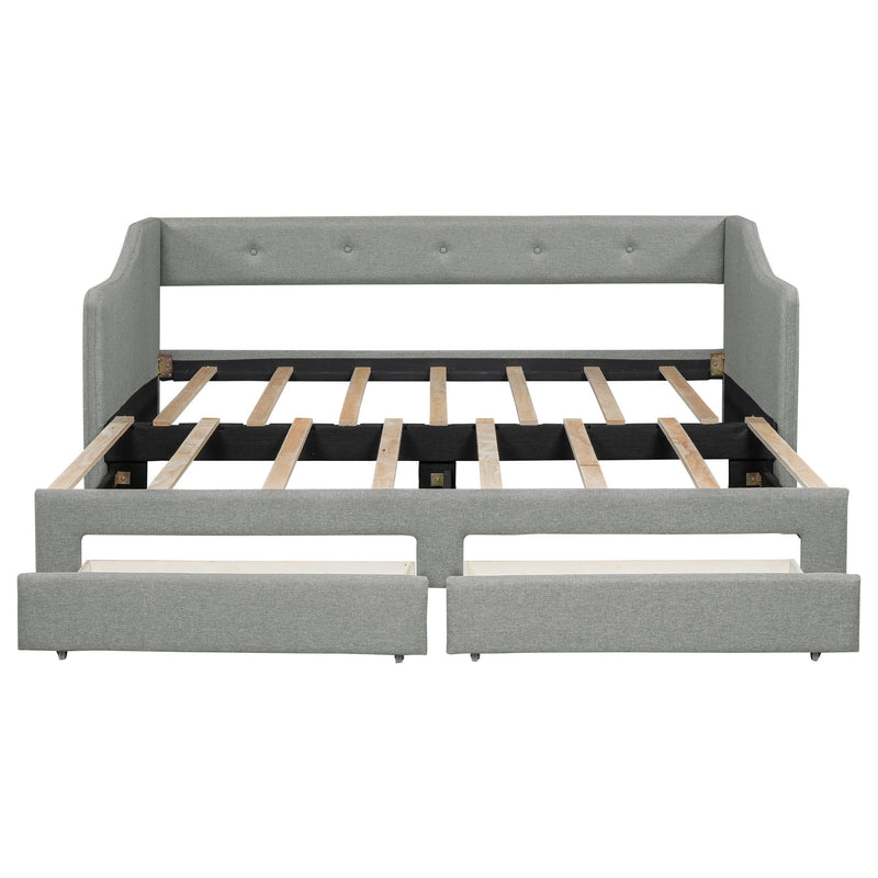 Upholstered Daybed With 2 Drawers