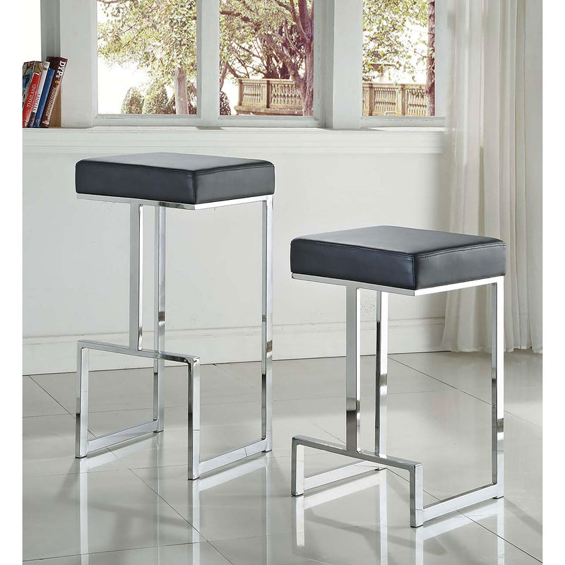 Upholstered Counter Height Stool - Black