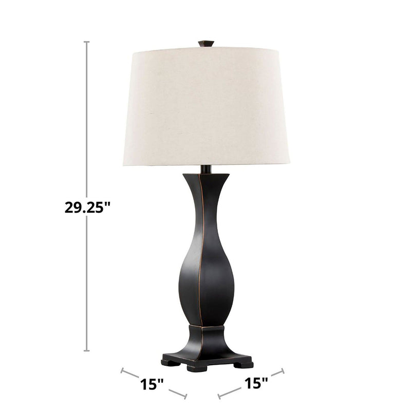 Riley - Contemporary Table Lamp (Set of 2) - Oil Rubbed Bronze / Oat
