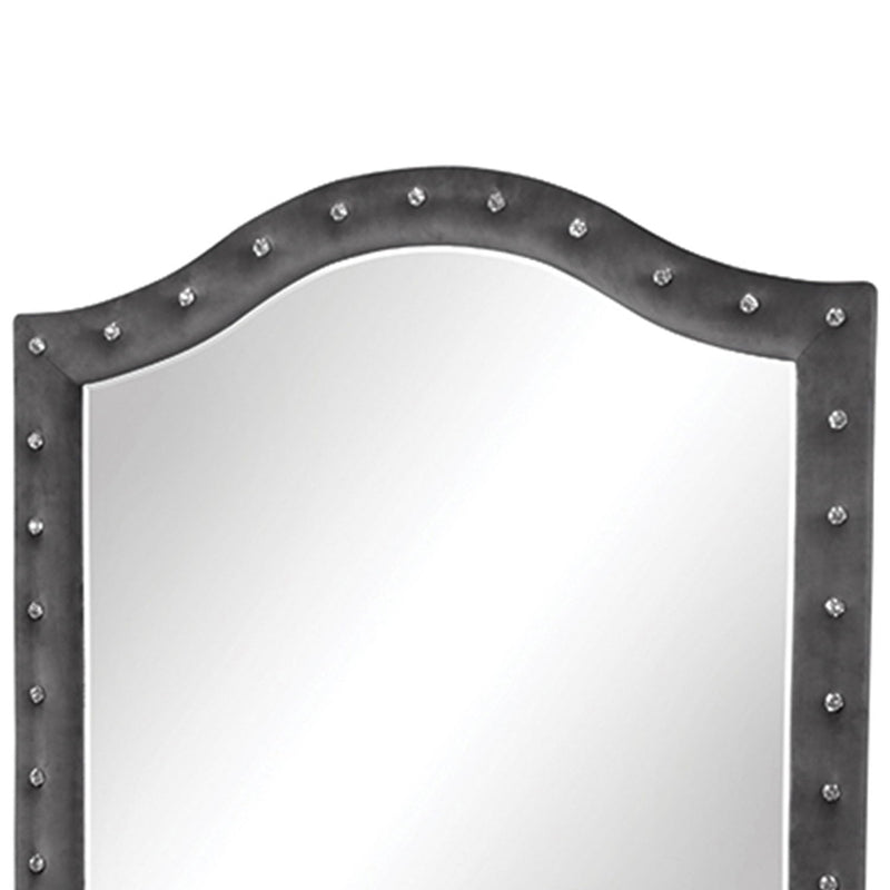 Sophia - Tufted Mirror - Gray